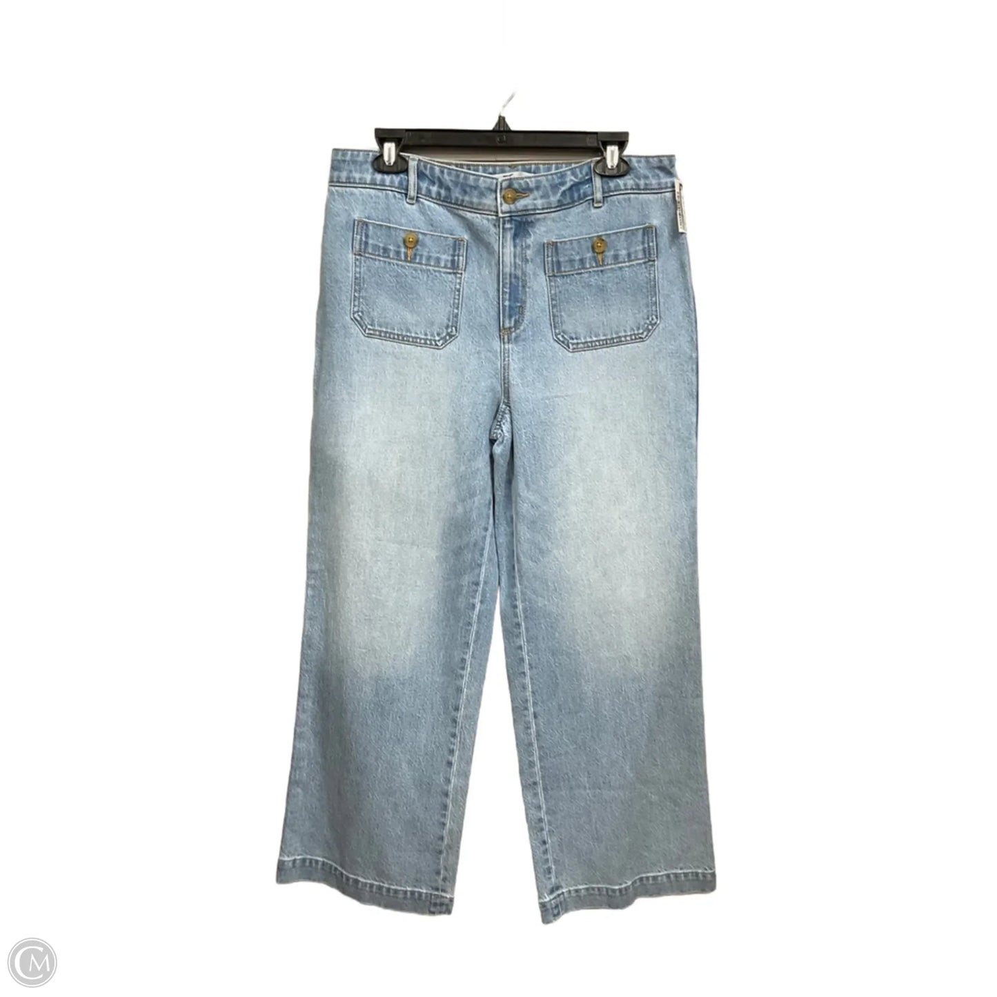 Jeans Wide Leg By Loft In Blue Denim, Size: 8