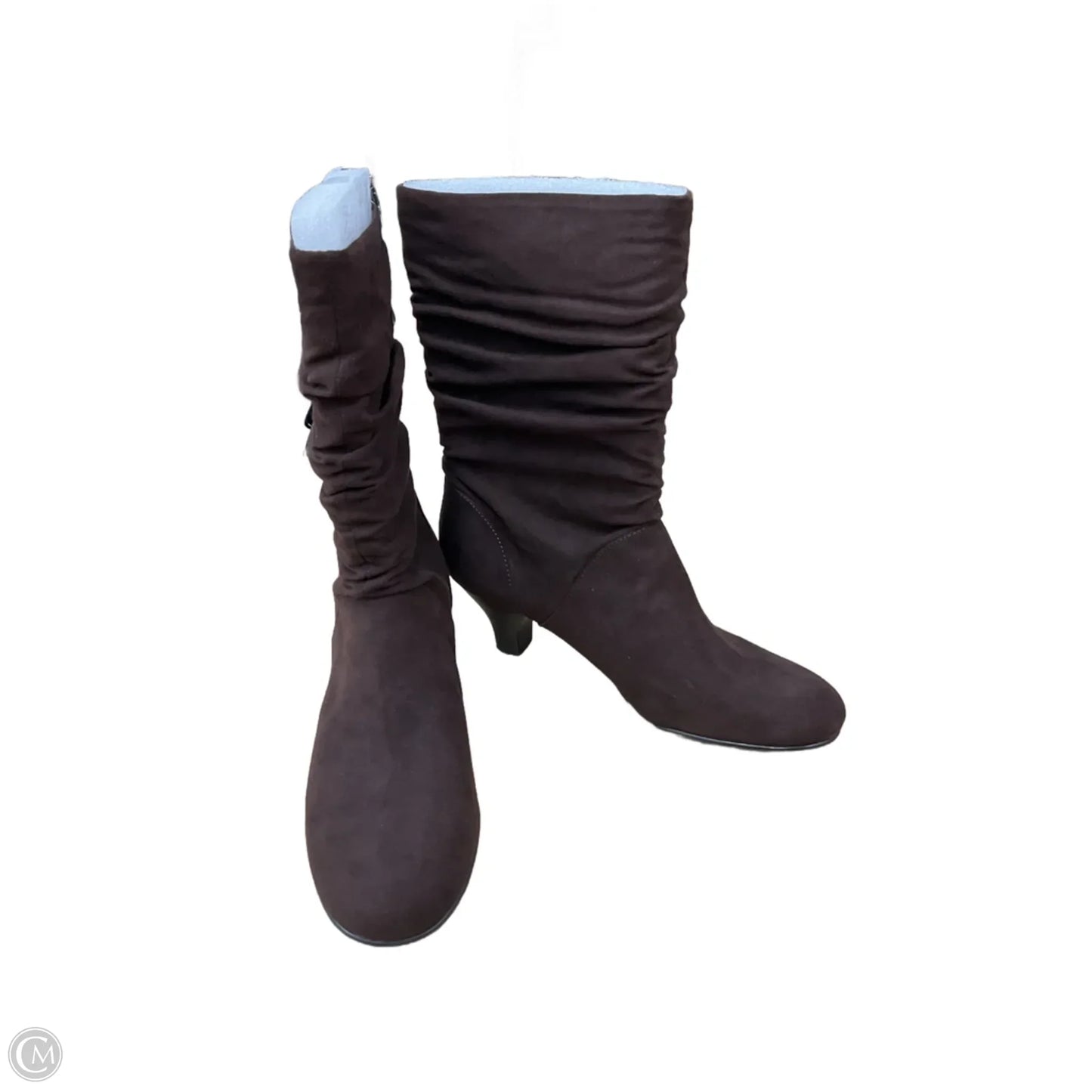 Boots Ankle Heels By Aerosoles In Brown, Size: 10