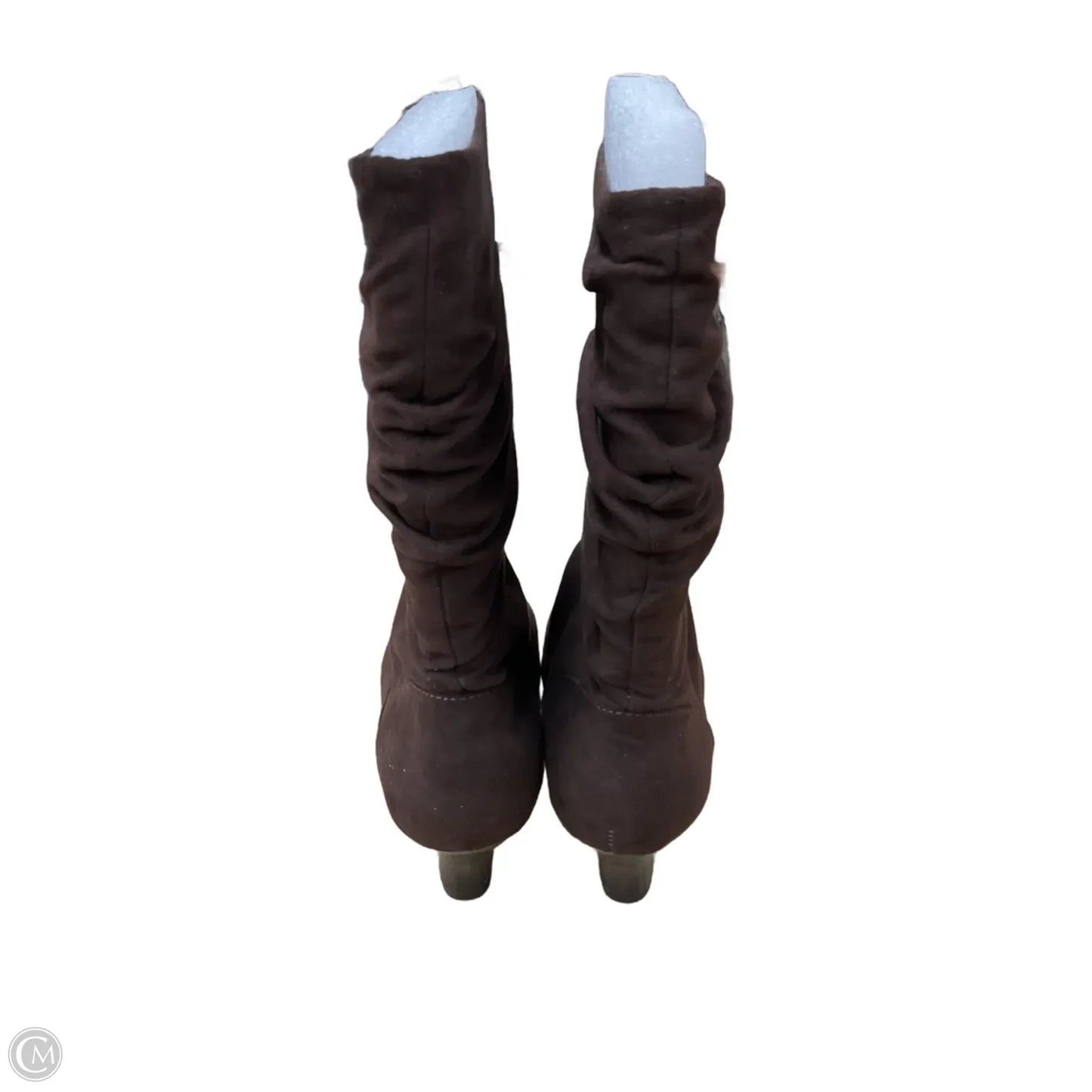 Boots Ankle Heels By Aerosoles In Brown, Size: 10