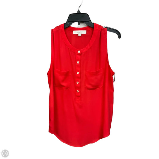 Top Sleeveless Basic By Loft In Orange, Size: M