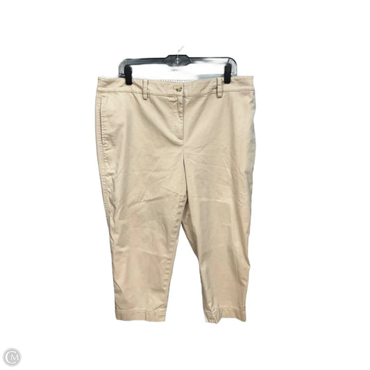 Pants Cropped By Talbots In Tan, Size: 16