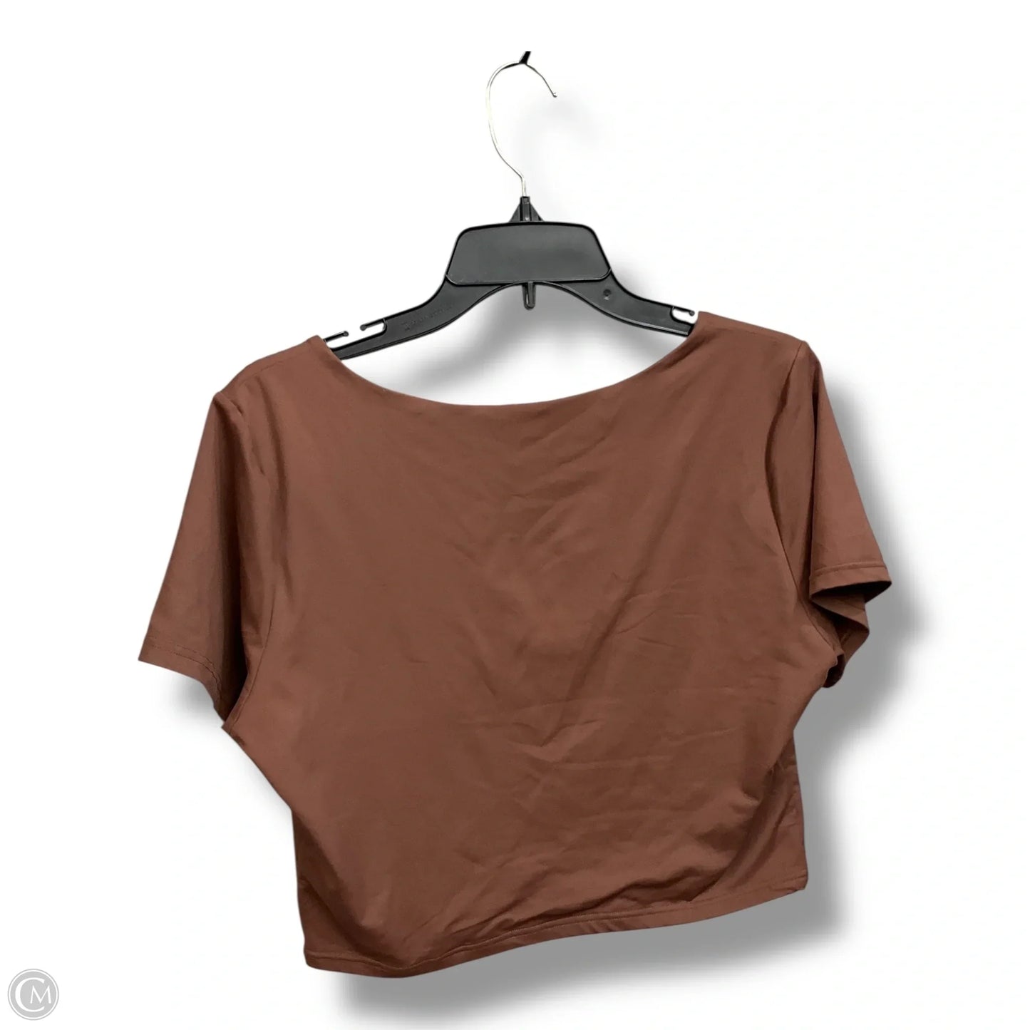 Athletic Top Short Sleeve By Cmc In Brown, Size: Xxl