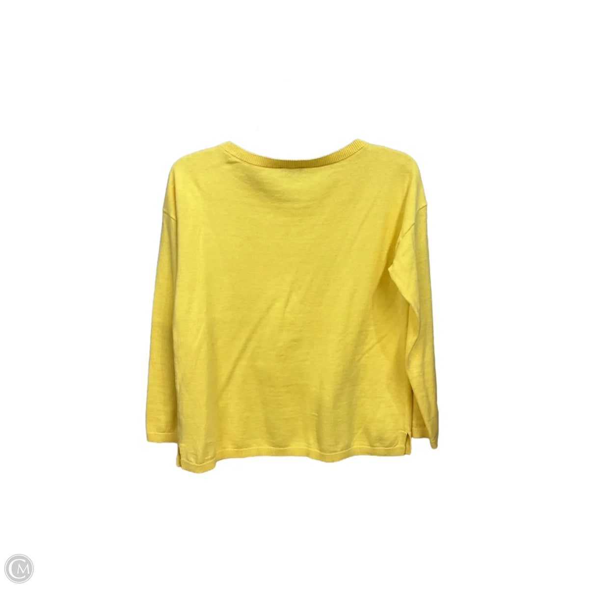 Top Long Sleeve Basic By Talbots In Yellow, Size: Sp