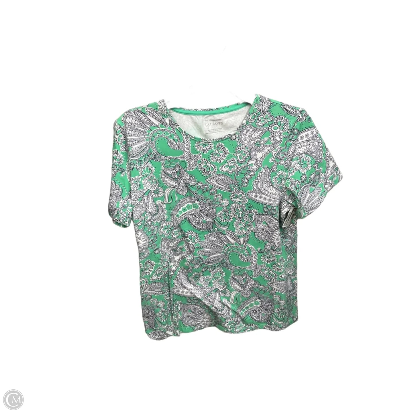 Top Short Sleeve By Talbots In Paisley Print, Size: L