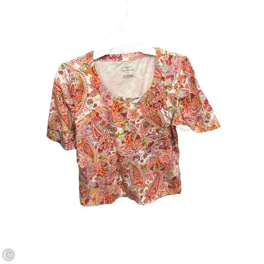 Top Short Sleeve By Talbots In Paisley Print, Size: L