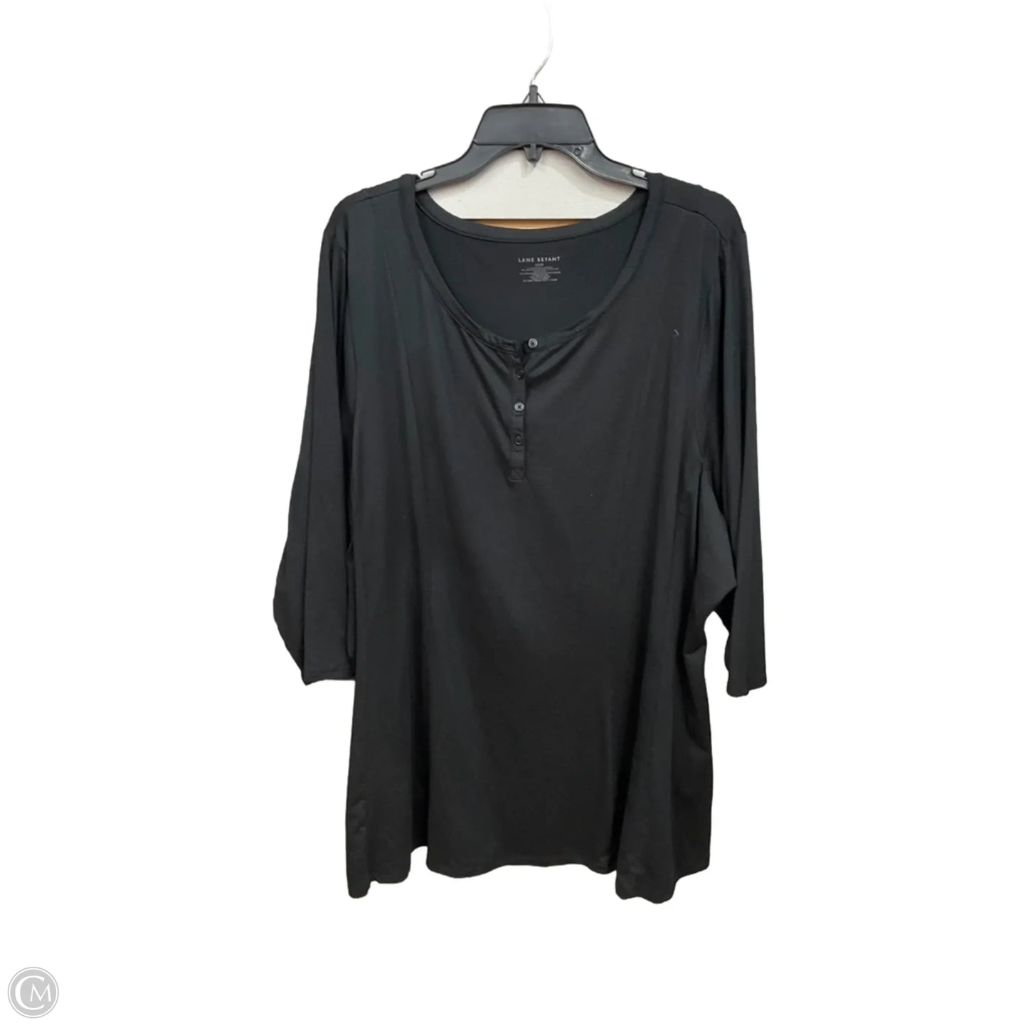Top 3/4 Sleeve Basic By Lane Bryant In Black, Size: 4x