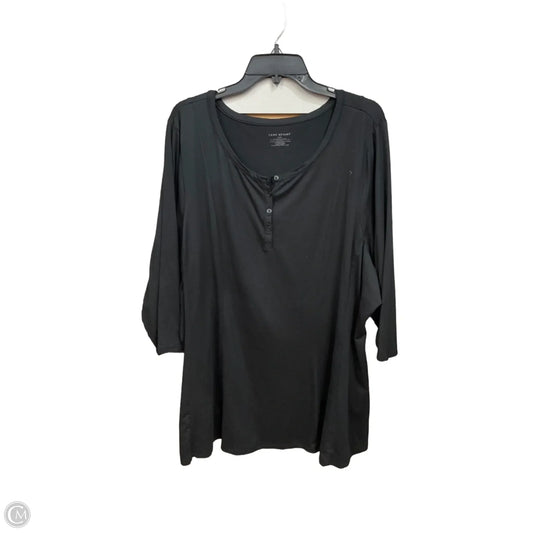 Top 3/4 Sleeve Basic By Lane Bryant In Black, Size: 4x