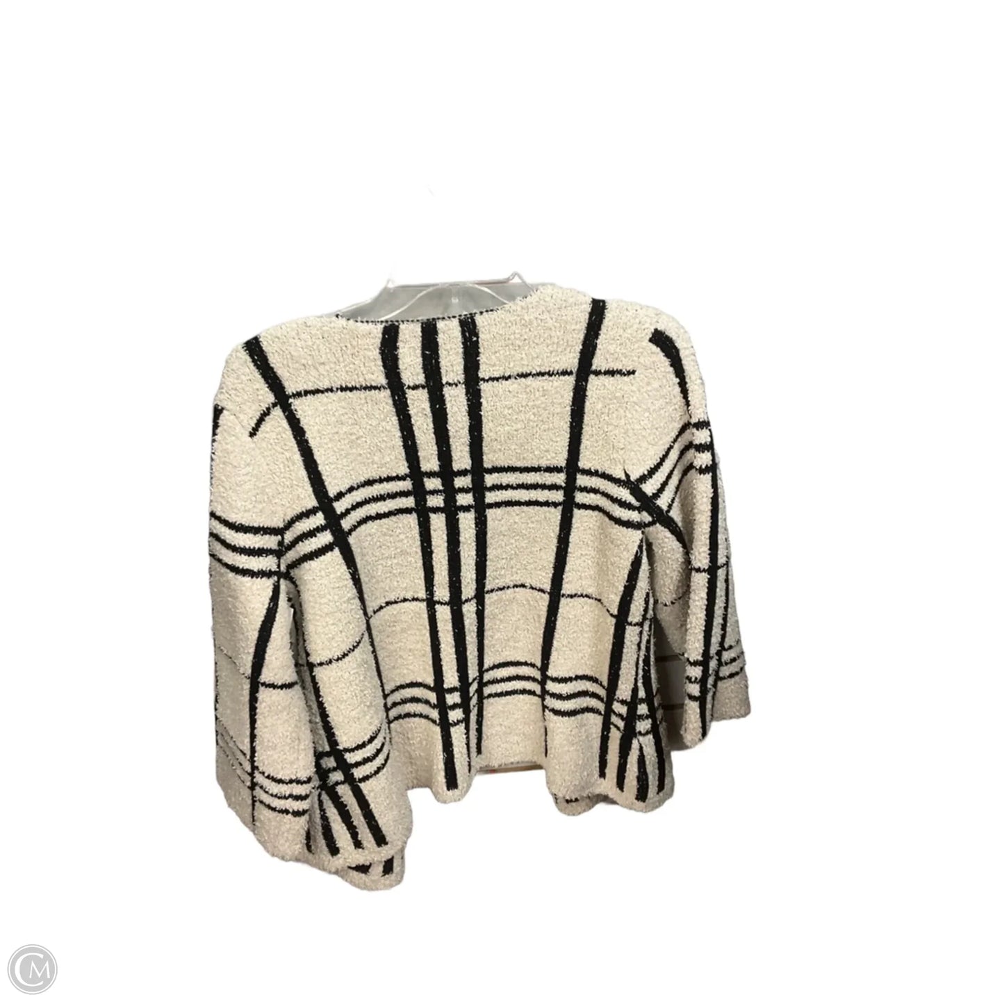 Cardigan By Chicos In Black & Cream, Size: L
