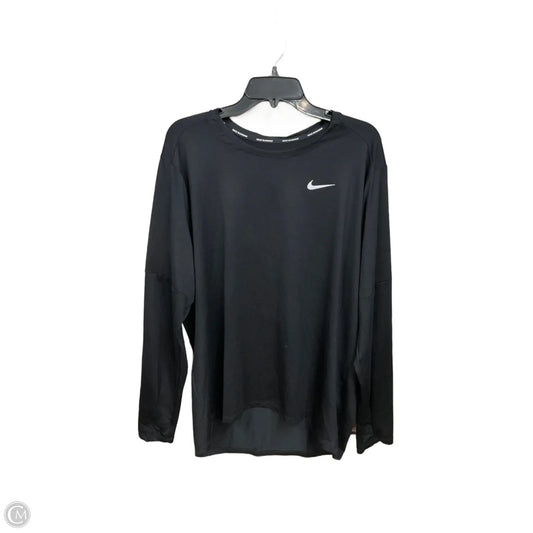 Athletic Top Long Sleeve Crewneck By Nike Apparel In Black, Size: Xl
