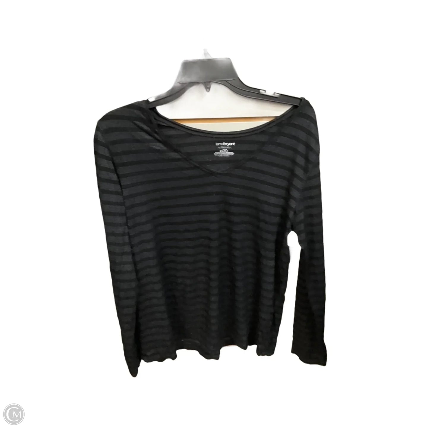 Top Long Sleeve By Lane Bryant In Striped Pattern, Size: 1x