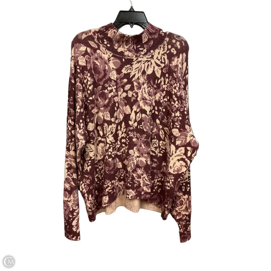 Top Long Sleeve By Lc Lauren Conrad In Floral Print, Size: Xxl