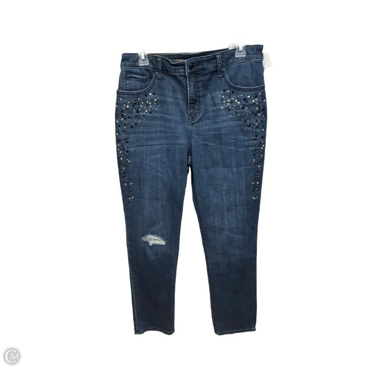 Jeans Straight By Chicos In Blue Denim, Size: 8