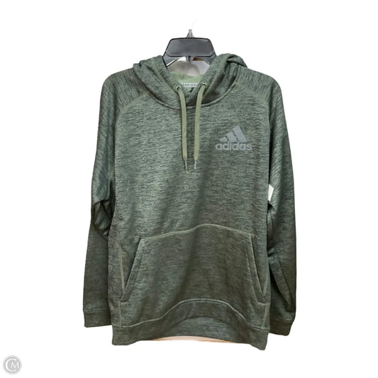 Sweatshirt Hoodie By Adidas In Green, Size: L