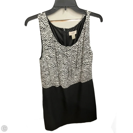 Dress Casual Midi By Loft In Black & White, Size: L