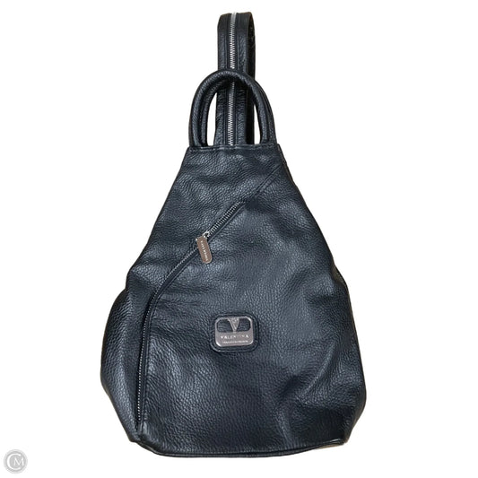 Backpack Leather By Valentina, Size: Medium