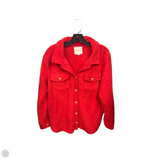 Jacket Shirt By Thread And Supply In Red, Size: M