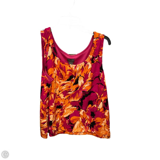 Top Sleeveless By Chicos In Floral Print, Size: Xl