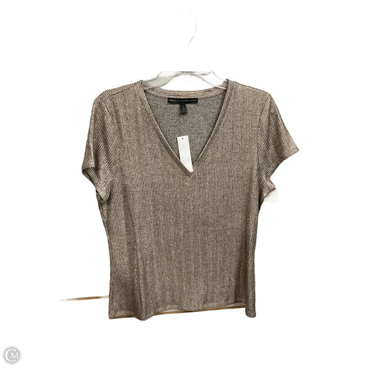 Top Short Sleeve Basic By White House Black Market In Rose Gold, Size: L