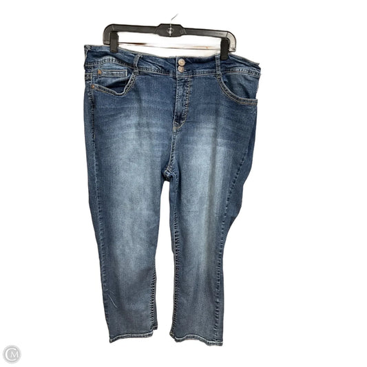 Jeans Straight By Wallflower In Blue Denim, Size: 20