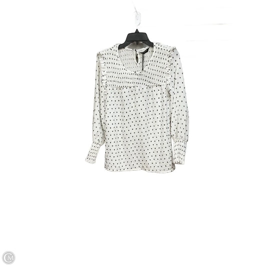 Blouse Long Sleeve By Clothes Mentor In Black & White, Size: S