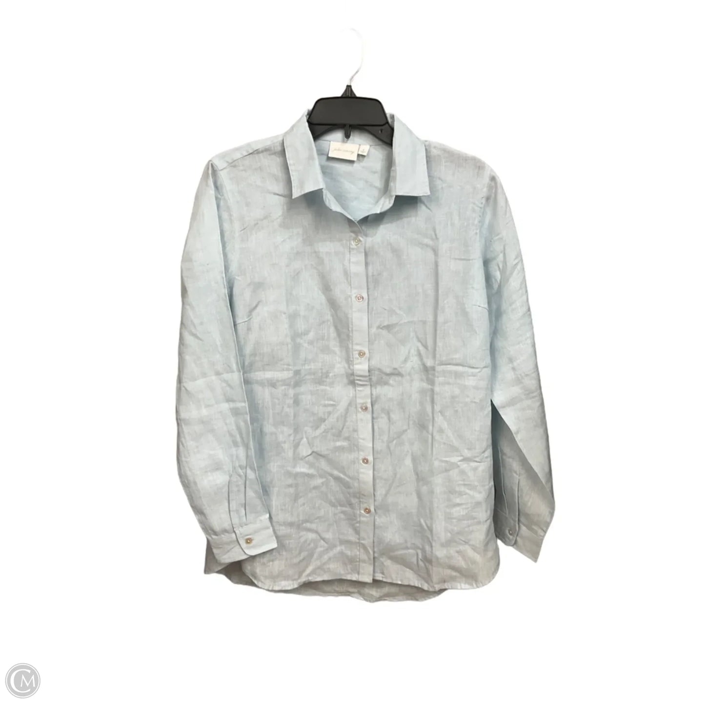 Blouse Long Sleeve By Clothes Mentor In Blue, Size: S