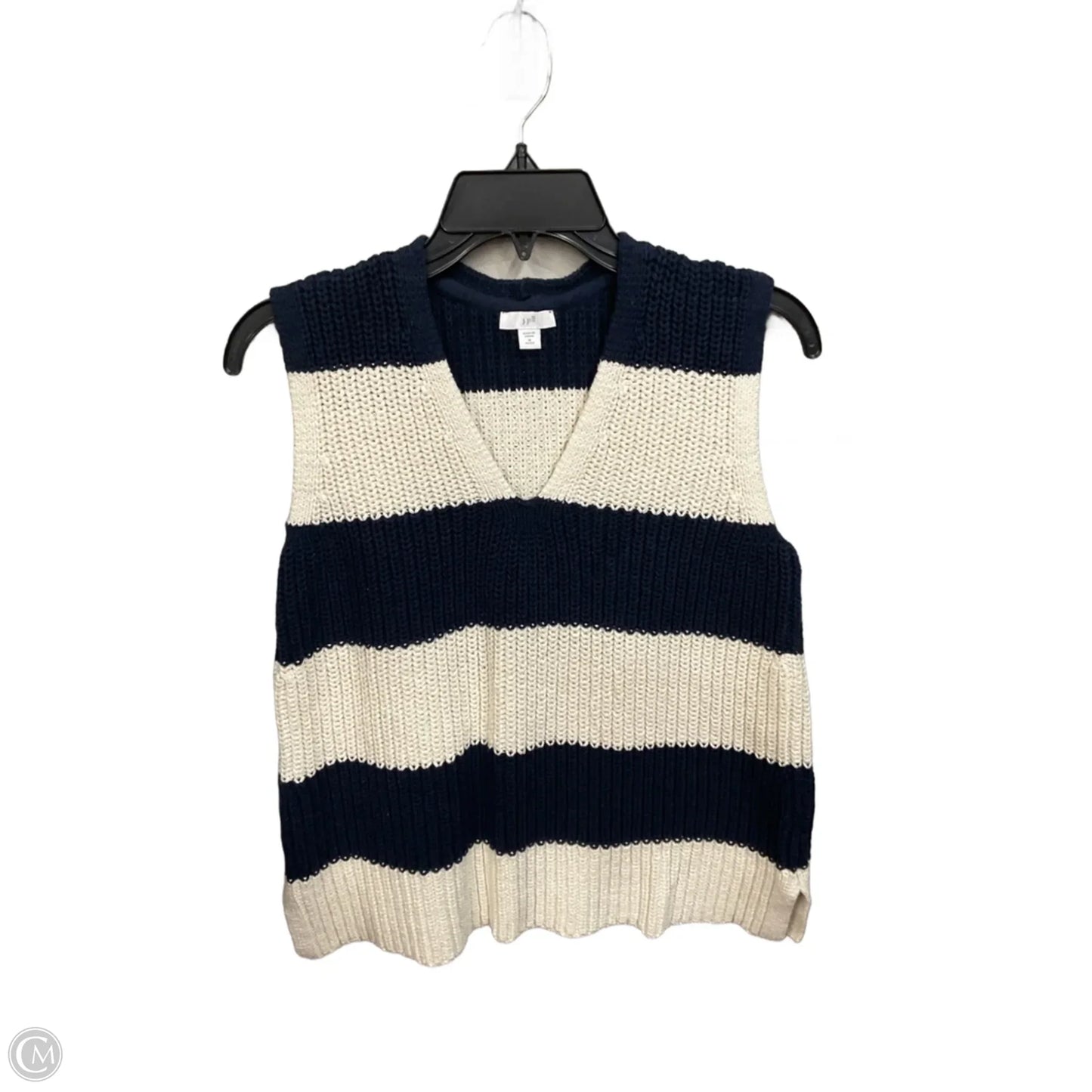 Vest Sweater By J. Jill In Striped Pattern, Size: Mp