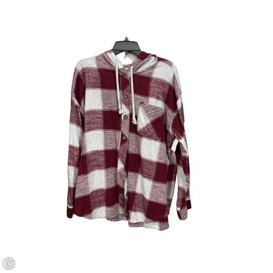 Jacket Shirt By Maurices In Plaid Pattern, Size: Xxl