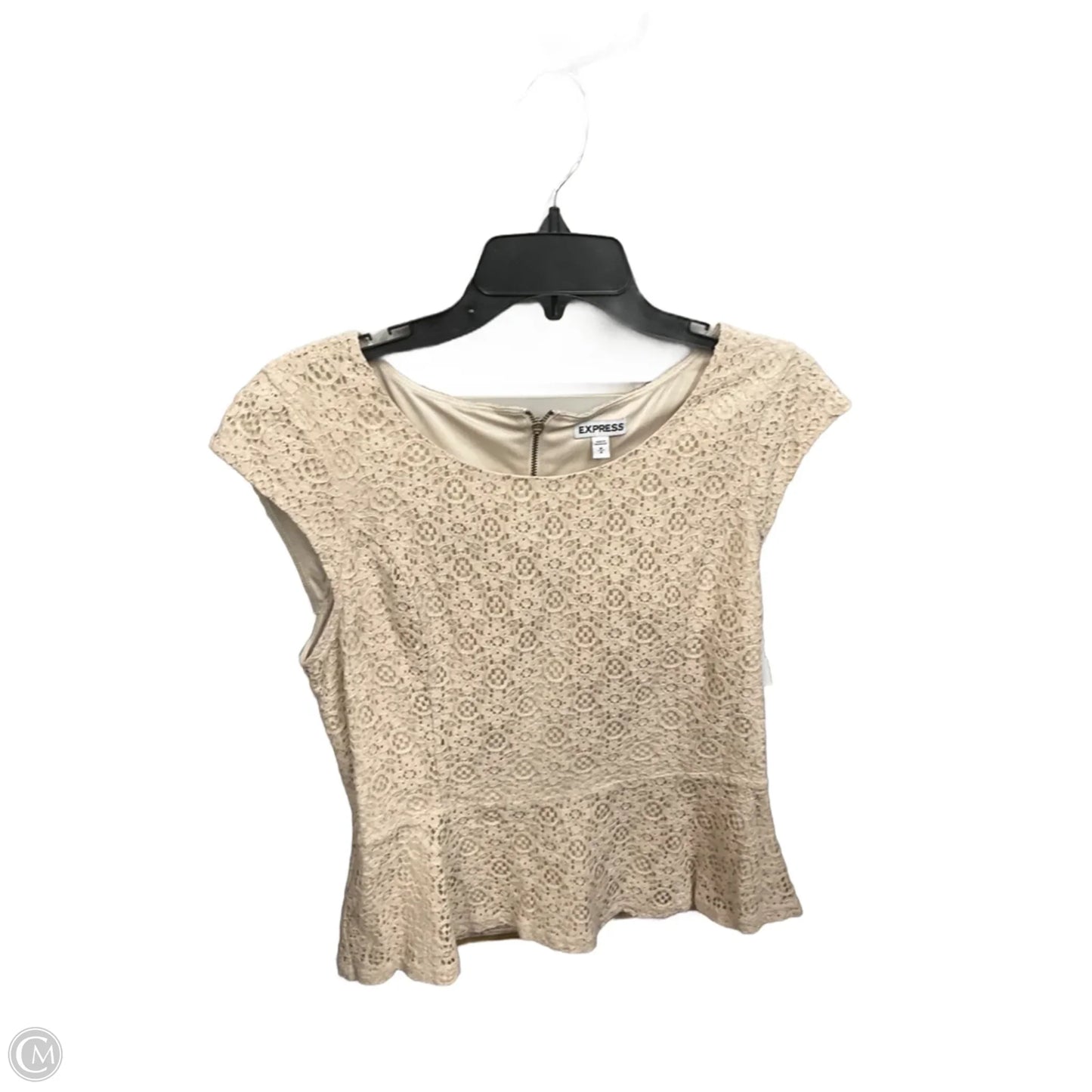 Top Sleeveless Basic By Express In Beige, Size: M