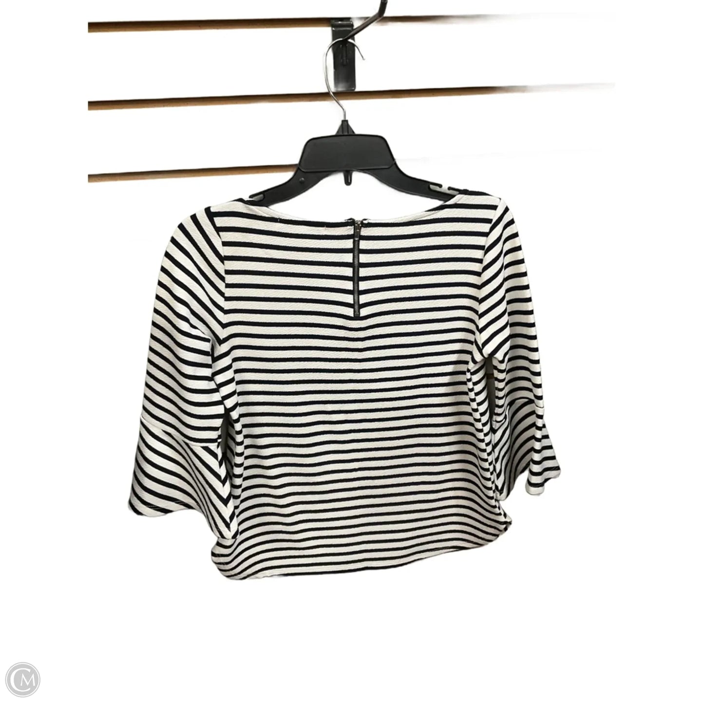 Top 3/4 Sleeve By Green Envelope In Striped Pattern, Size: S