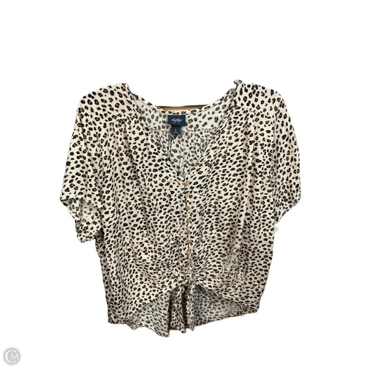 Top Short Sleeve By Daytrip In Animal Print, Size: S