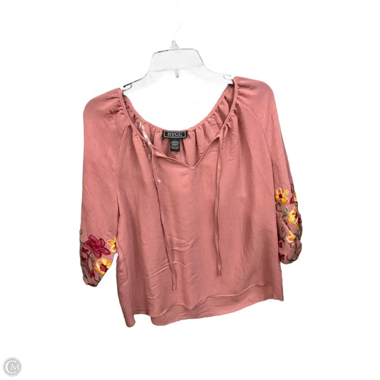 Top 3/4 Sleeve By Nycc In Pink, Size: L