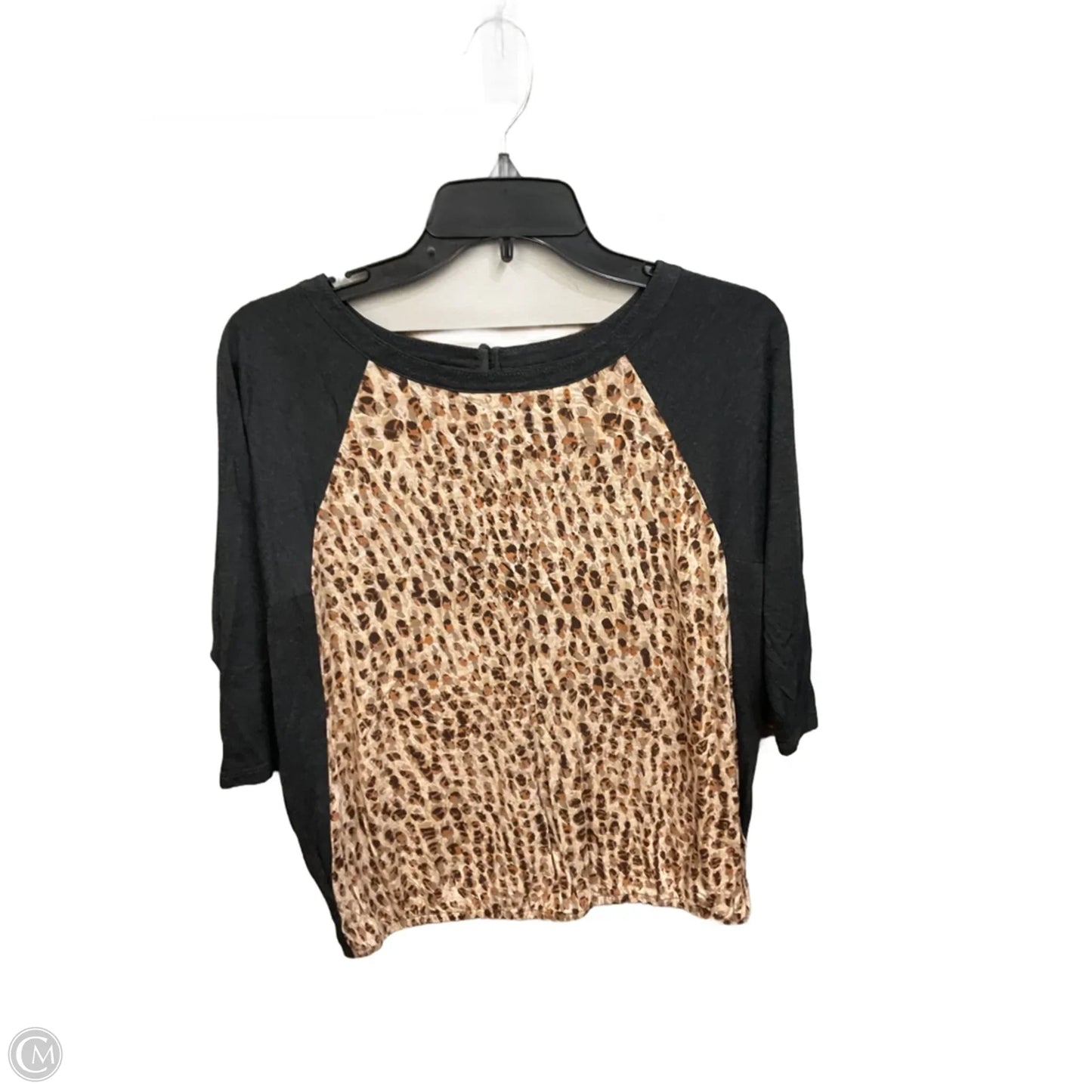 Top 3/4 Sleeve Basic By Loft In Animal Print, Size: M