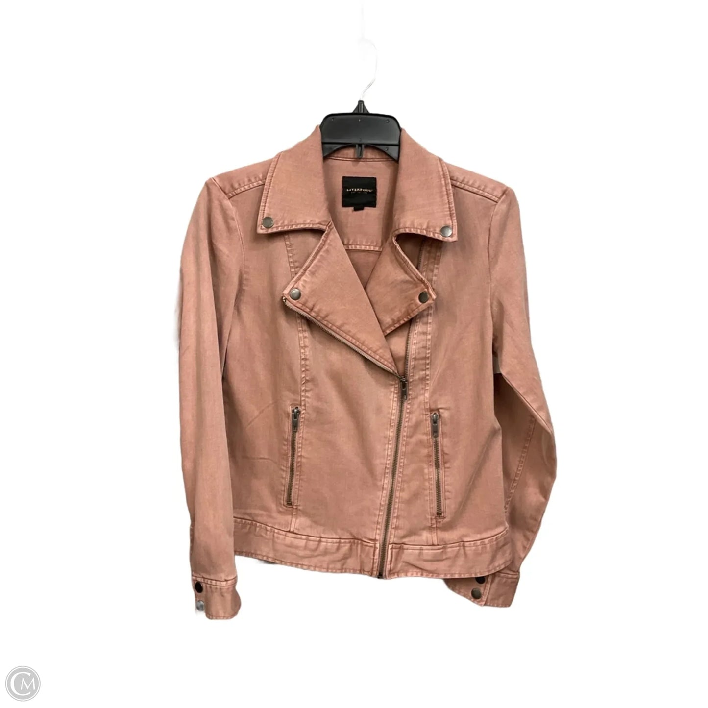 Jacket Denim By Liverpool In Pink Denim, Size: S