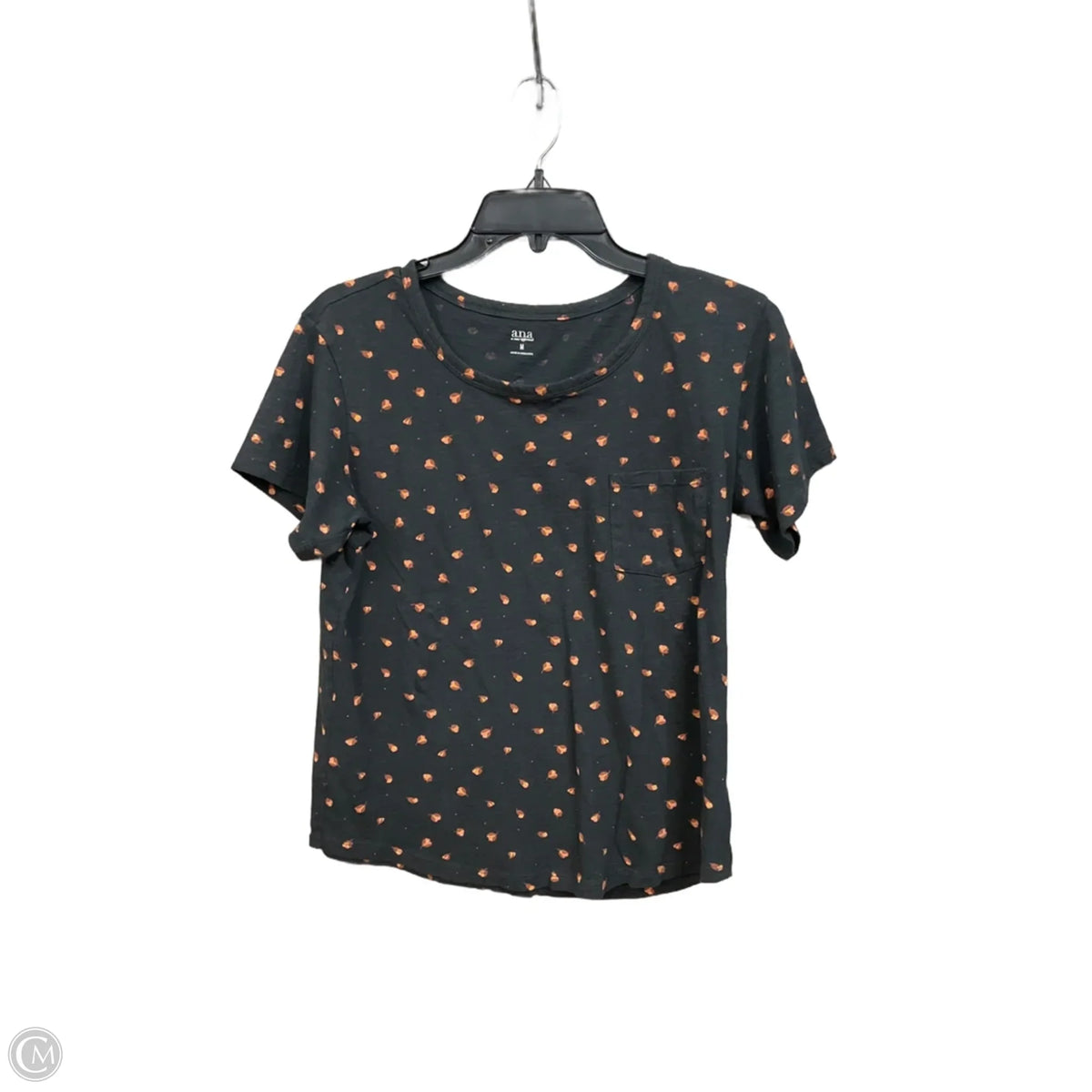 Top Short Sleeve By Ana In Grey, Size: M