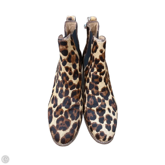 Boots Ankle Heels By Madewell In Animal Print, Size: 10