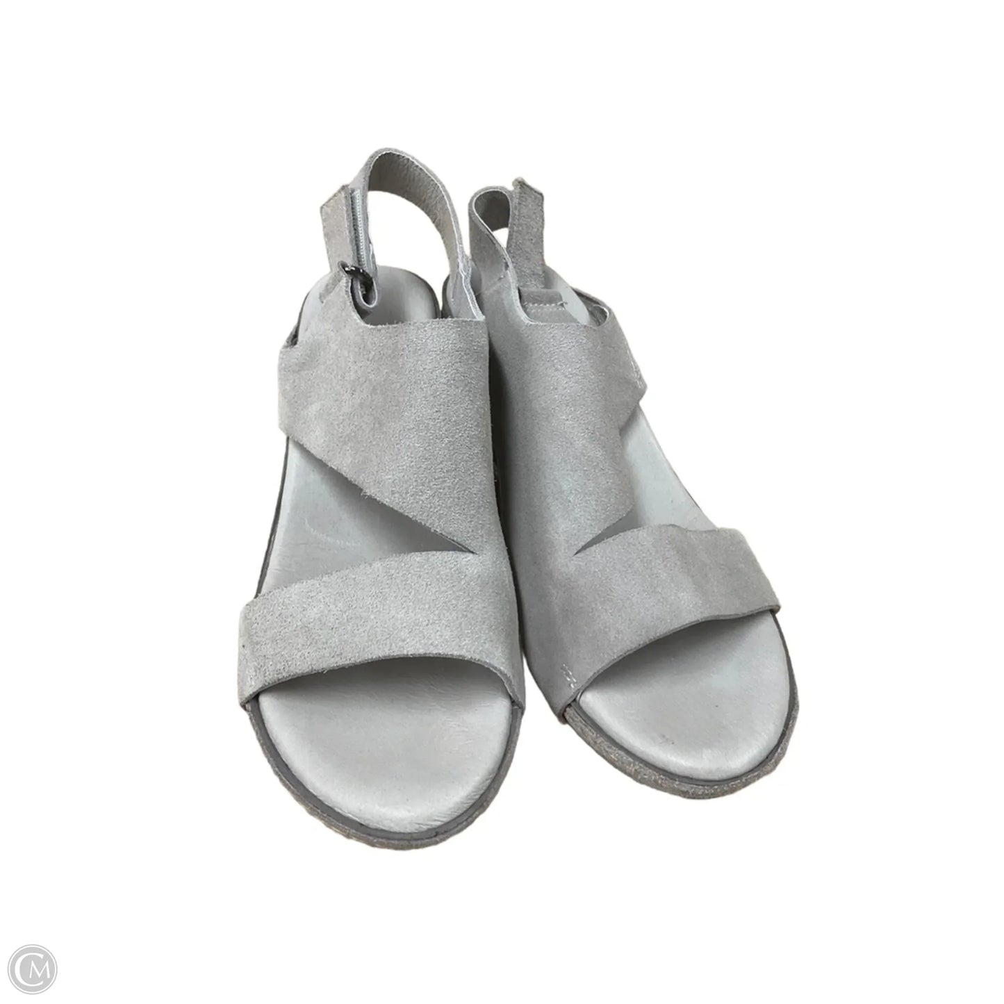 Sandals Heels Wedge By Cmc In Grey, Size: 9