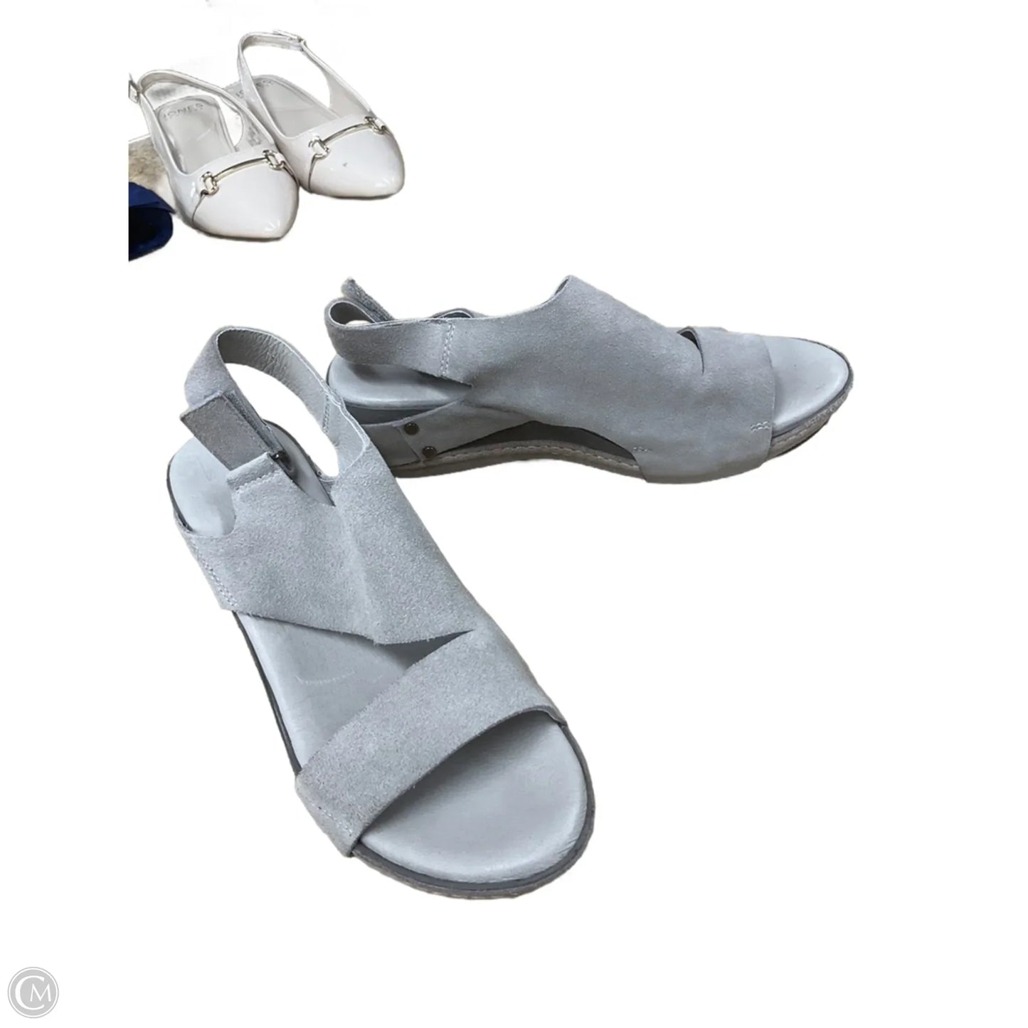 Sandals Heels Wedge By Cmc In Grey, Size: 9