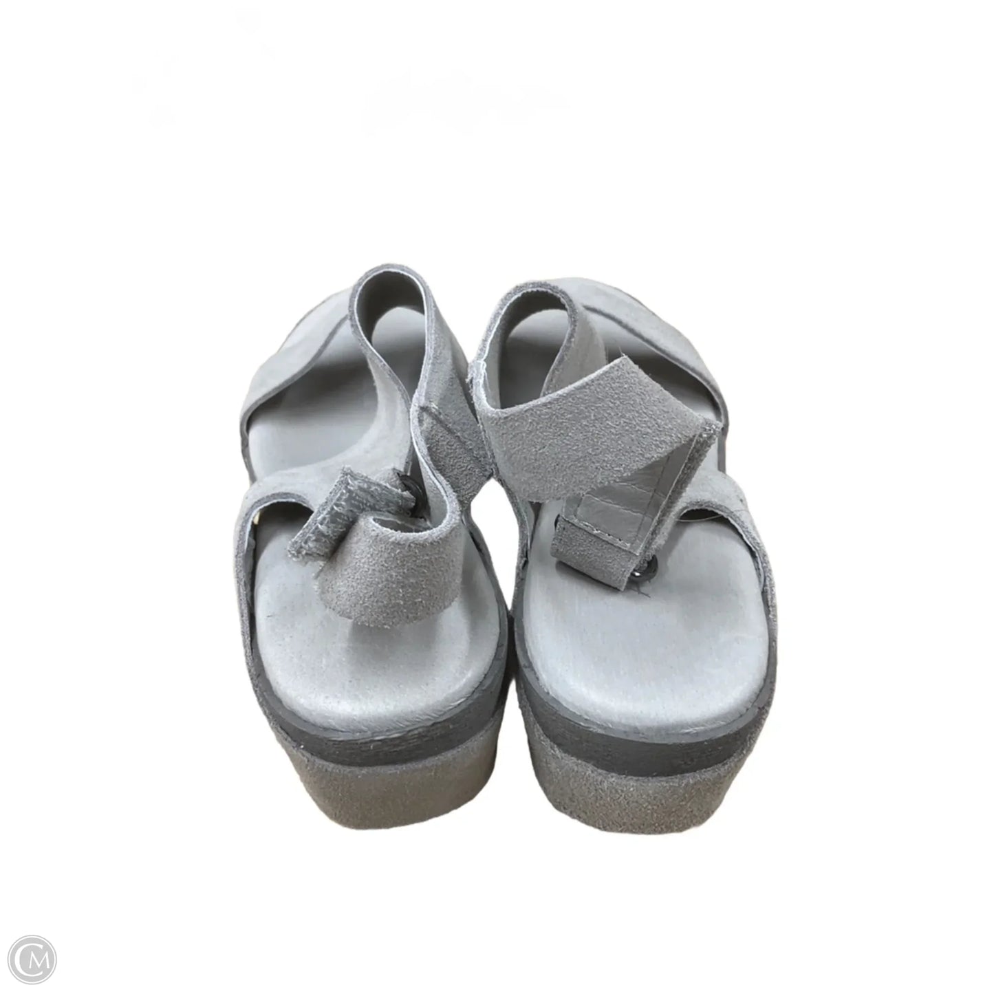 Sandals Heels Wedge By Cmc In Grey, Size: 9