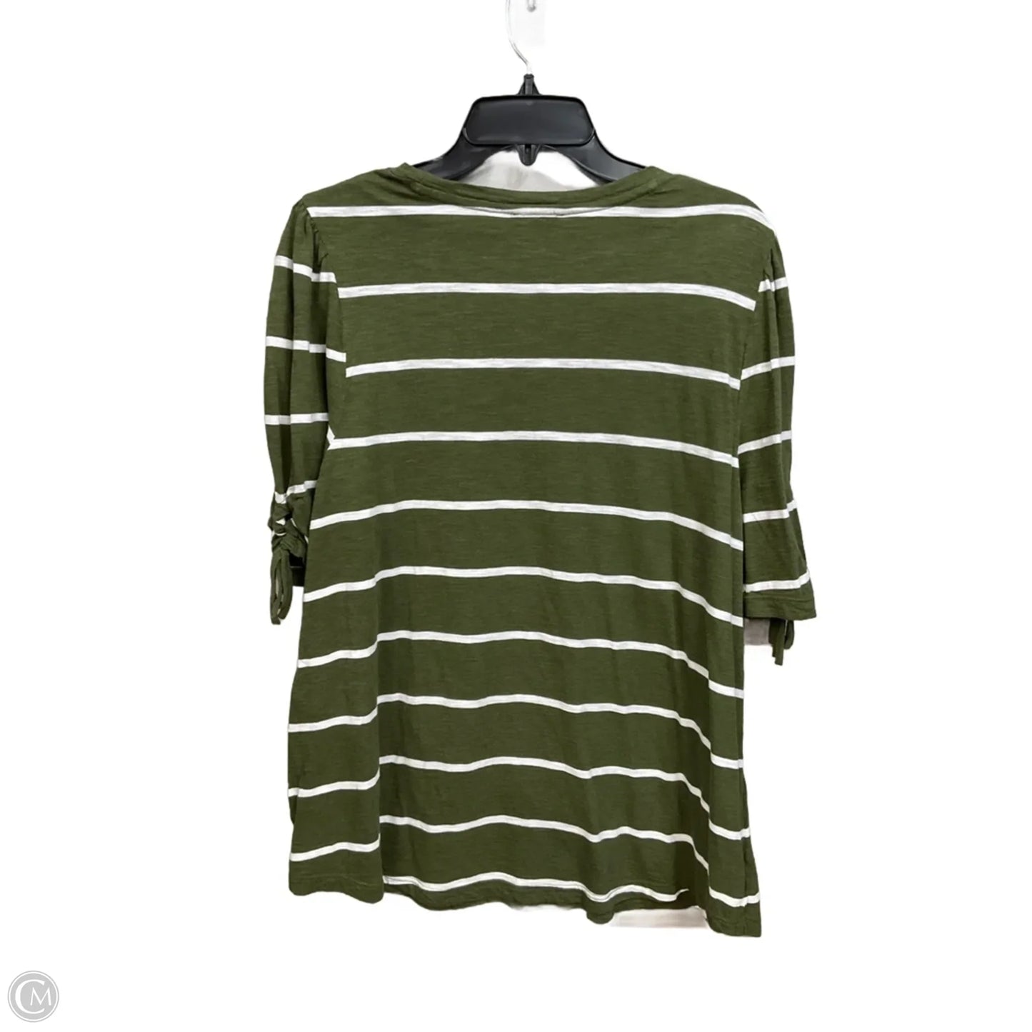 Top Short Sleeve By Kim Rogers In Striped Pattern, Size: L