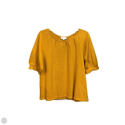 Top Short Sleeve By Loft In Orange, Size: M