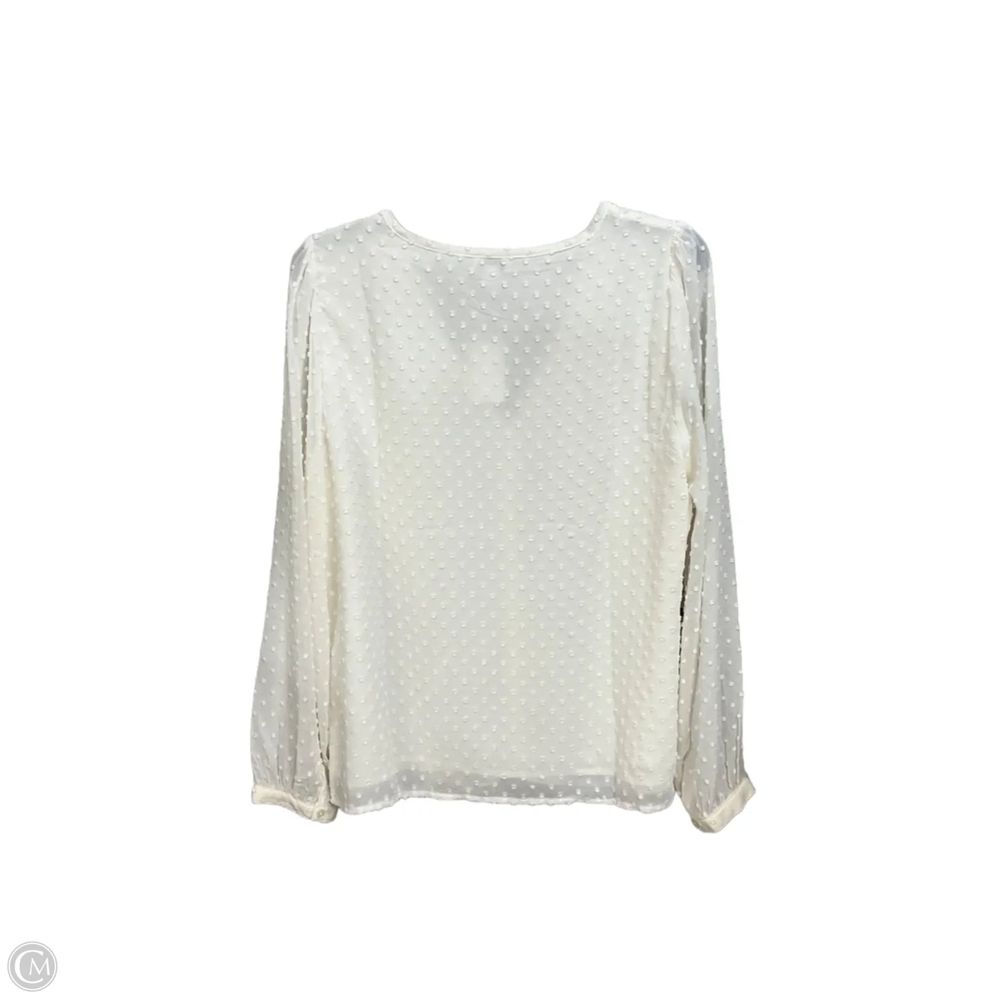 Blouse Long Sleeve By J. Crew In White, Size: M