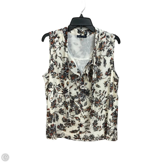 Blouse Sleeveless By Tommy Hilfiger In Floral Print, Size: L