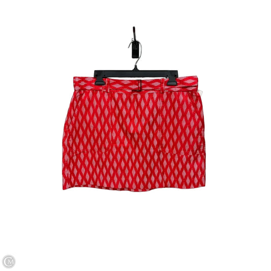 Skirt Mini & Short By Banana Republic In Red & White, Size: 12