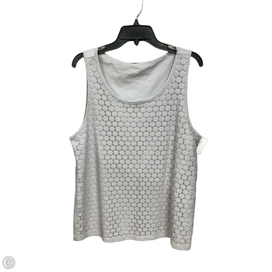 Top Sleeveless By Loft In Grey, Size: Xl