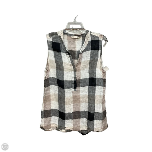 Top Sleeveless By Soft Surroundings In Plaid Pattern, Size: M