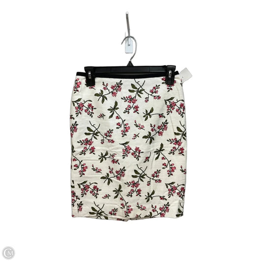 Skirt Midi By Ann Taylor In Floral Print, Size: 0p