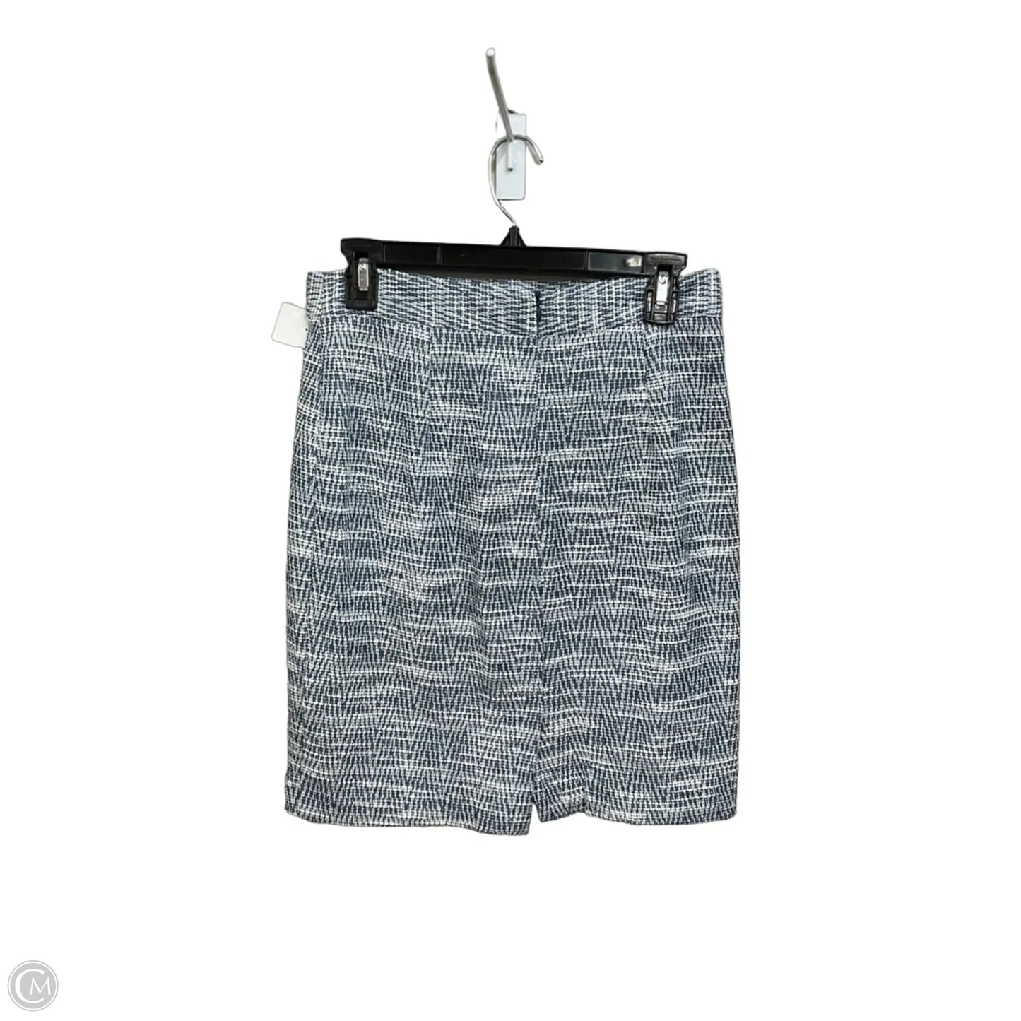 Skirt Midi By Banana Republic In Blue & White, Size: 6p
