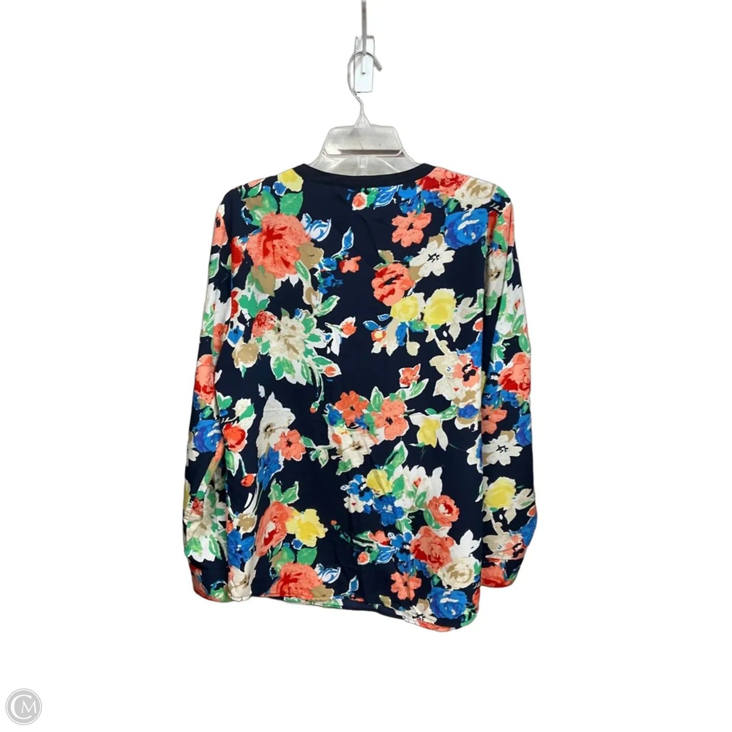 Top Long Sleeve By Lauren By Ralph Lauren In Floral Print, Size: L
