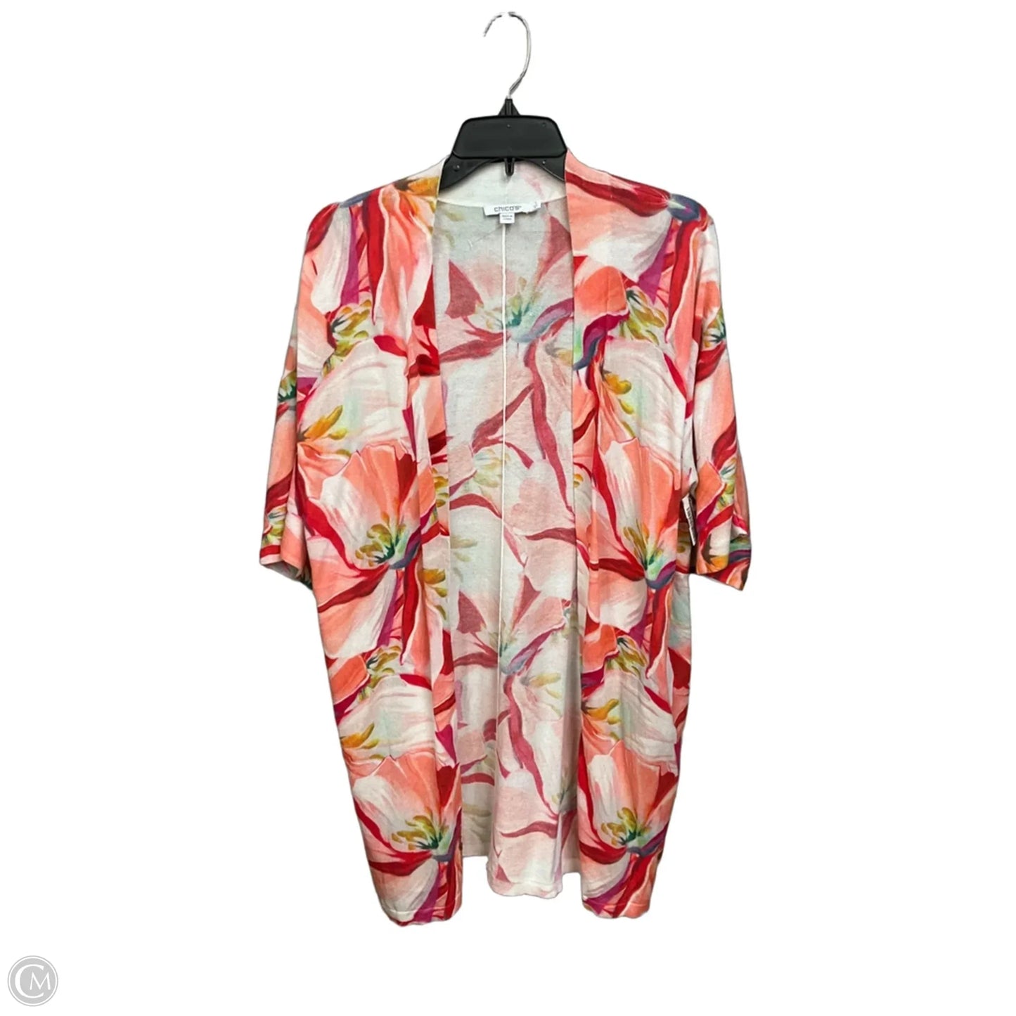 Kimono By Chicos In Floral Print, Size: M
