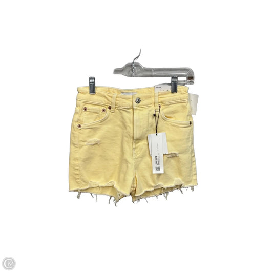 Shorts By Zara In Yellow Denim, Size: 2